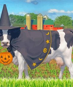 Halloween Cow Diamond Painting