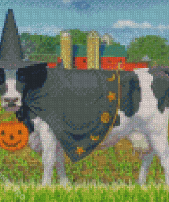 Halloween Cow Diamond Painting