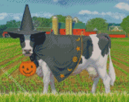 Halloween Cow Diamond Painting