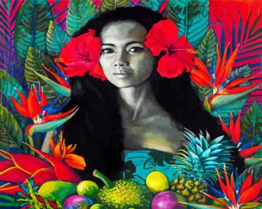 Hawaiian Girl Diamond Painting