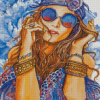 Hippie Lady Diamond Painting