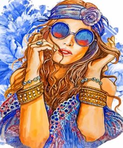 Hippie Lady Diamond Painting