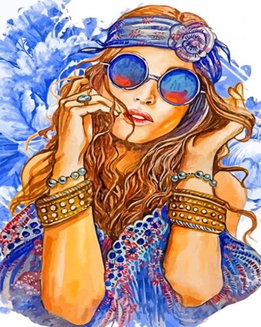 Hippie Lady Diamond Painting