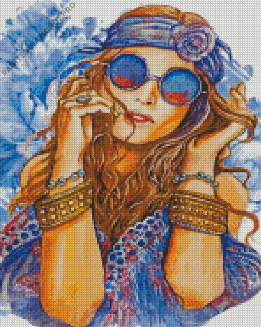 Hippie Lady Diamond Painting