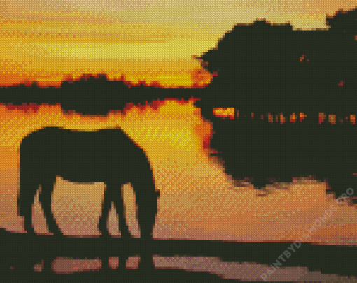 Horse Silhouette Diamond Painting