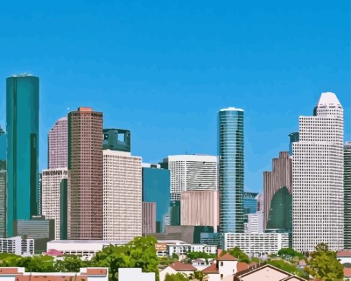 Houston City Skyline Diamond Painting