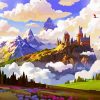 Illustration Hogwarts Castle Diamond Painting