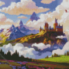 Illustration Hogwarts Castle Diamond Painting