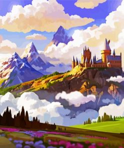 Illustration Hogwarts Castle Diamond Painting