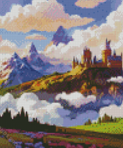 Illustration Hogwarts Castle Diamond Painting