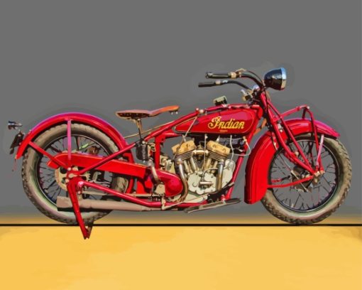 Indian Scout Motorcycle Diamond Painting