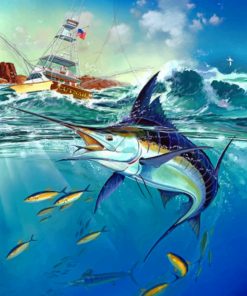 Jumping Sailfish Diamond Painting