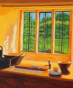 Kitchen Window View Diamond Painting