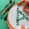 Leafy Cross Stitch Diamond Painting