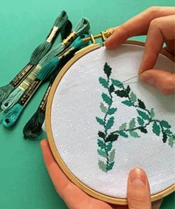 Leafy Cross Stitch Diamond Painting