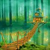 Magical Forest House Diamond Painting