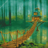 Magical Forest House Diamond Painting