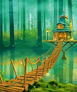 Magical Forest House Diamond Painting