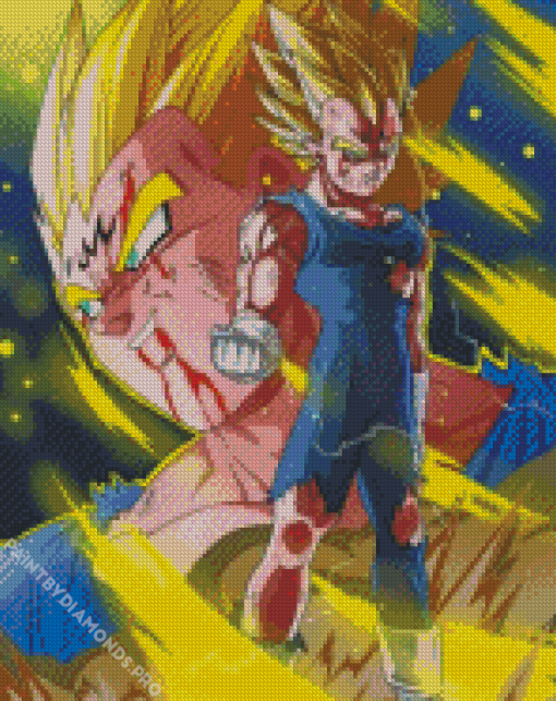 Majin Vegeta Character Diamond Painting