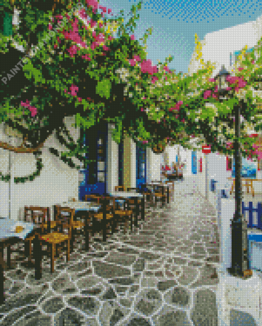 Milos Alleys In Greece Diamond Painting