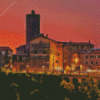 Nemi Italy Sunset Diamond Painting