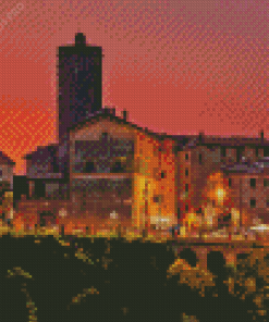 Nemi Italy Sunset Diamond Painting