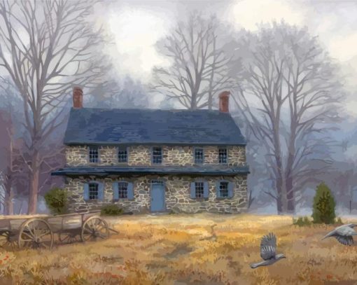 Old Colonial House Diamond Painting