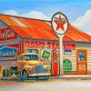 Old Gas Station Diamond Painting