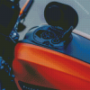 Orange Harley Davidson Diamond Painting