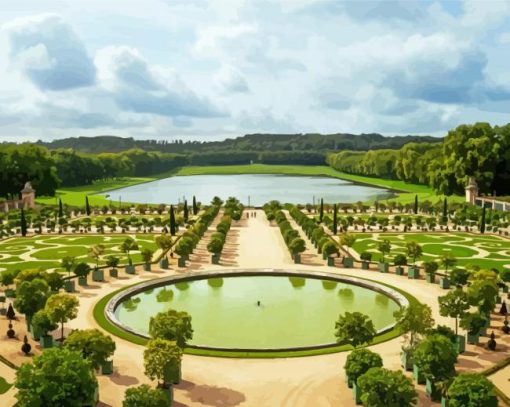 Palace of Versailles Garden Diamond Painting