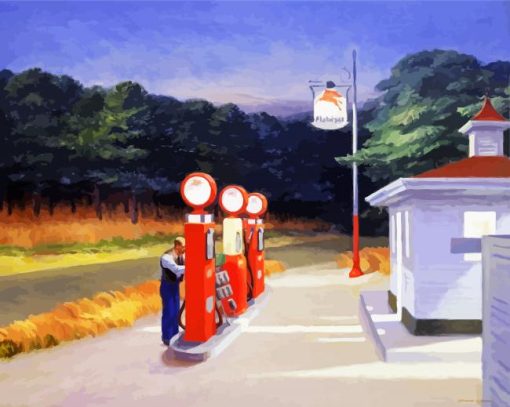 Petrol Pump Art Diamond Painting