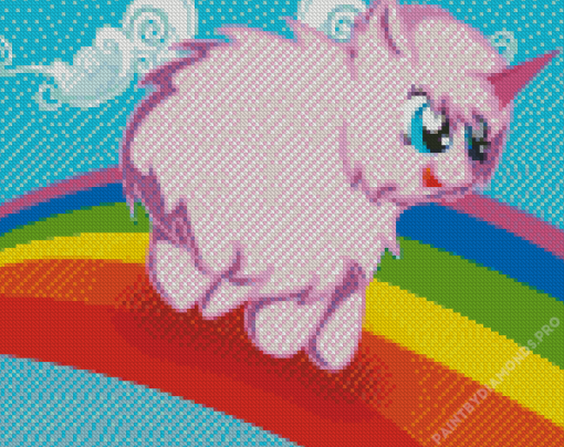 Pink Fluffy Unicorn Diamond Painting