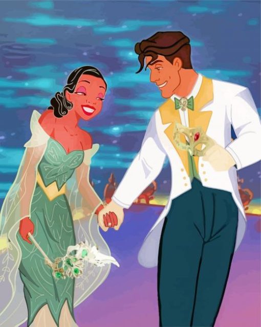 Princess Tiana And Her Prince Diamond Painting