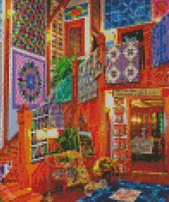 Quilts Shop Scaled Diamond Painting