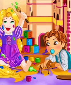 Rapunzel And Flynn Babies Diamond Painting