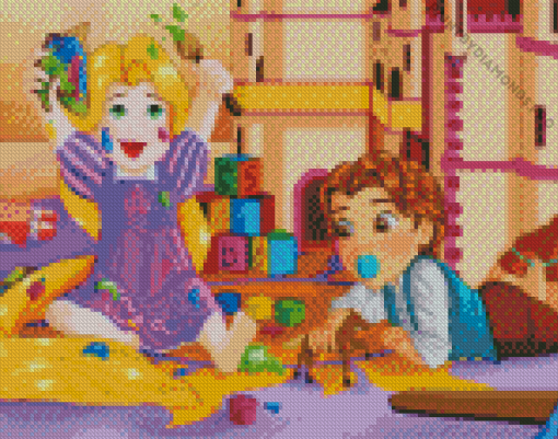 Rapunzel And Flynn Babies Diamond Painting