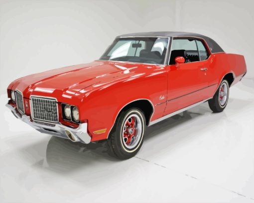 Red 1972 Cutlass Supreme Diamond Painting