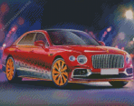 Red Luxury Bentley Diamond Painting