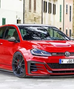 Red Mk7 Golf Diamond Painting