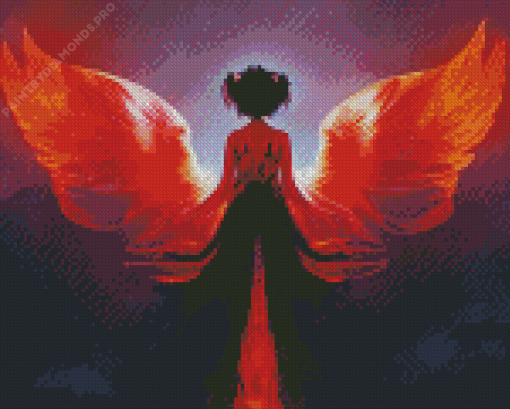 Red Angel Art Diamond Painting