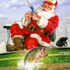 Santa Fishing Diamond Painting