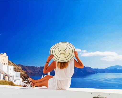 Santorini Vacation Diamond Painting