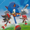 Shadow And Knuckles And Sonic Diamond Painting