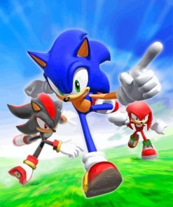 Shadow And Knuckles And Sonic Diamond Painting