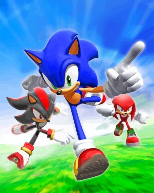 Shadow And Knuckles And Sonic Diamond Painting