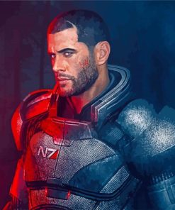 Shepard Mass Effect Diamond Painting