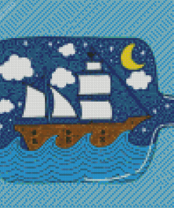 Ship In Bottle Art Diamond Painting