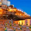 Sperlonga Beach At Night Diamond Painting