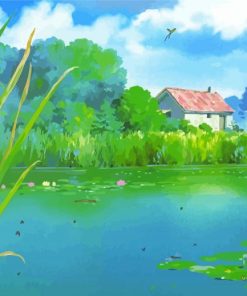 Studio Ghibli Landscape Diamond Painting