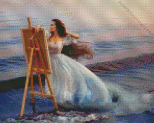 The Painter Woman Diamond Painting